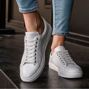 Thursday Everyday Low Top White Leather Sneakers Womens